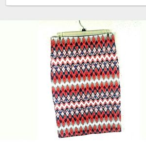 Women's bodycon midi skirt multicolor size XL